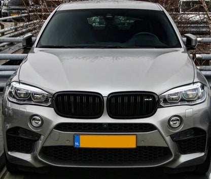 PER BMW X6 F16 2014+ CALANDRA DOPPIA STRISCIA LOOK M - GRIGLIE ANTERIORI -