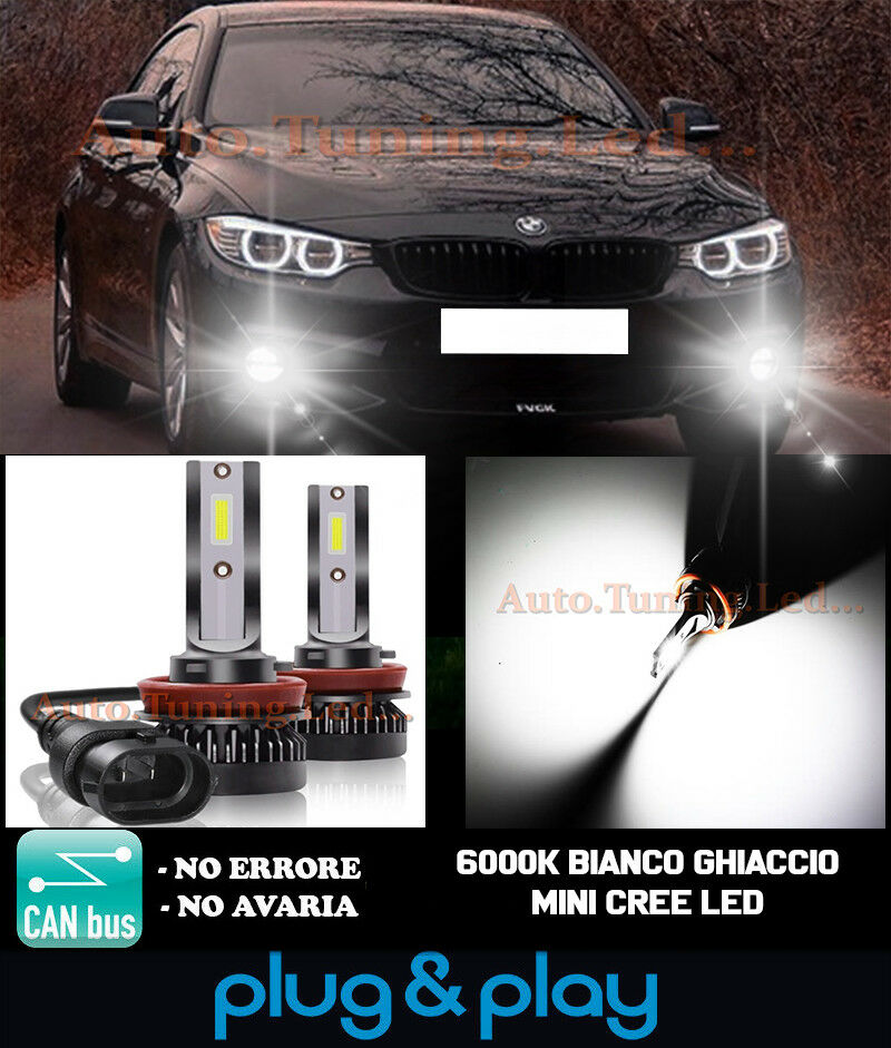 LAMPADE FENDINEBBIA A LED CREE BMW SERIE 4 CAMBUS BIANCO GHIACCIO 8000LM