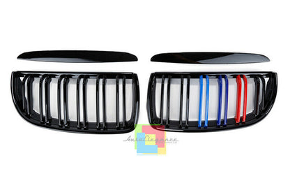 GRIGLIA ANTERIORE SPORT BMW SERIE 3 E90 E91 2004-2007 DOPPIA FASCIA 3 COLORI M