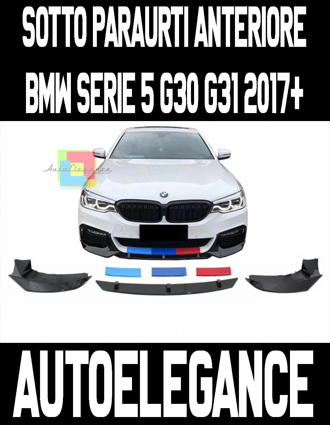 SPOILER - BMW SERIE 5 G30 G31 2016+ BERLINA TOURING SOTTO PARAURTI M SPORT ABS
