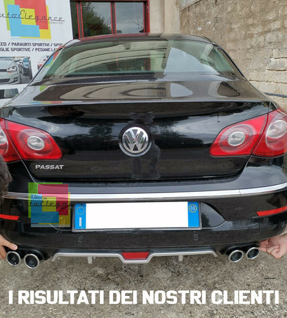 DIFFUSORE PER VW PASSAT CC SOTTO PARAURTI POSTERIORE QUATTRO TERMINALI ABS -