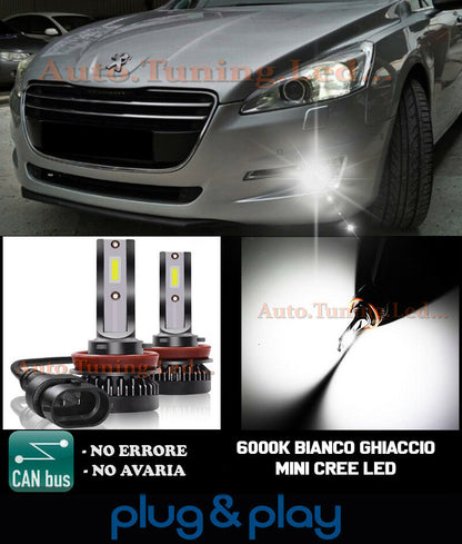 CREE LED FOG LIGHTS PEUGEOT 508 CAMBUS ICE WHITE 8000LM