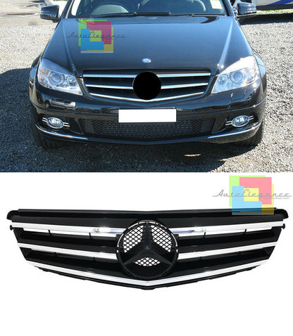 GRIGLIA ANTERIORE MERCEDES C W204 S204 C204 2007-2014 CALANDRA AVANGARDE NERA