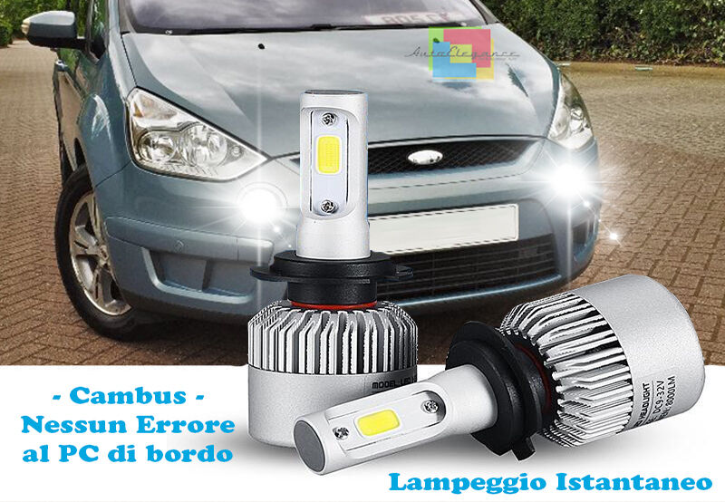 LAMPADE FENDINEBBIA A LED CREE FORD S MAX 06-14 CAMBUS 6000K BIANCO GHIACCIO