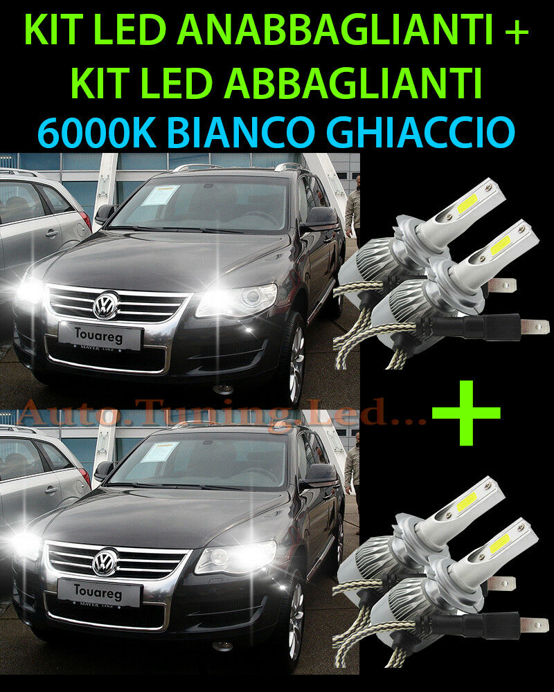 KIT LED LAMPADE ABBAGLIANTI & ANABBAGLIANTI PER VW TOUAREG 2002-2010 -.