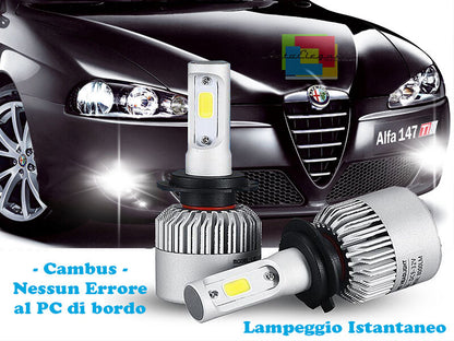 LAMPADE FENDINEBBIA A LED ALFA ROMEO 147 2005+ CAMBUS BIANCO GHIACCIO H3