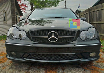 GRIGLIA ANTERIORE A NIDO D&apos;APE MERCEDES CLASSE C W203 00-07 LOOK AMG BLACK