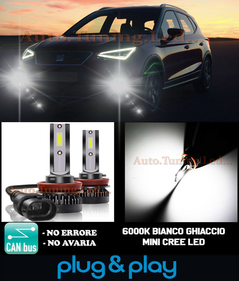 SEAT ARONA CAMBUS ICE WHITE 8000LM CREE LED FOG LIGHTS