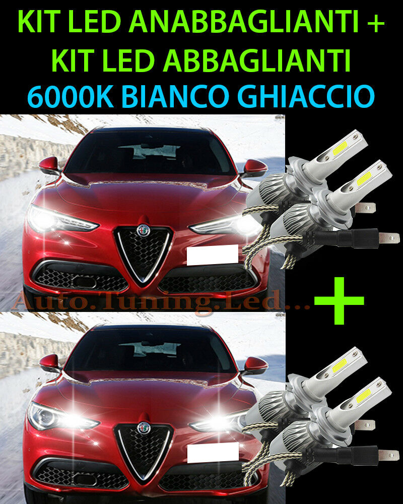 KIT LED LAMPADE ABBAGLIANTI & ANABBAGLIANTI PER ALFA ROMEO STELVIO 2015+  -.