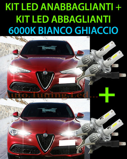 KIT LED LAMPADE ABBAGLIANTI & ANABBAGLIANTI PER ALFA ROMEO STELVIO 2015+  -.