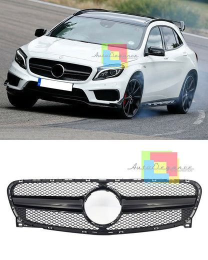 GRIGLIA ANTERIORE ALL BLACK - MERCEDES GLA X156 2014 IN POI LIFT CALANDRA AMG 45