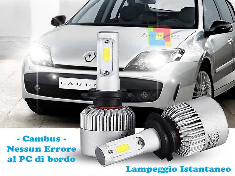 LED LOW BEAM HEADLIGHTS RENAULT LAGUNA 2007+ INSTANT FLASH 6000K