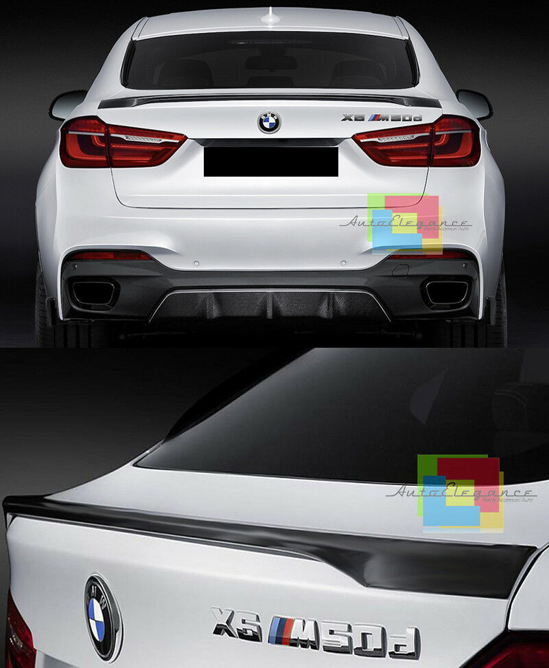 BMW X6 F16 2015 IN POI SPOILER POSTERIORE SUL COFANO IN ABS -. LOOK M-PERFORMACE AUTOELEGANCERICAMBI