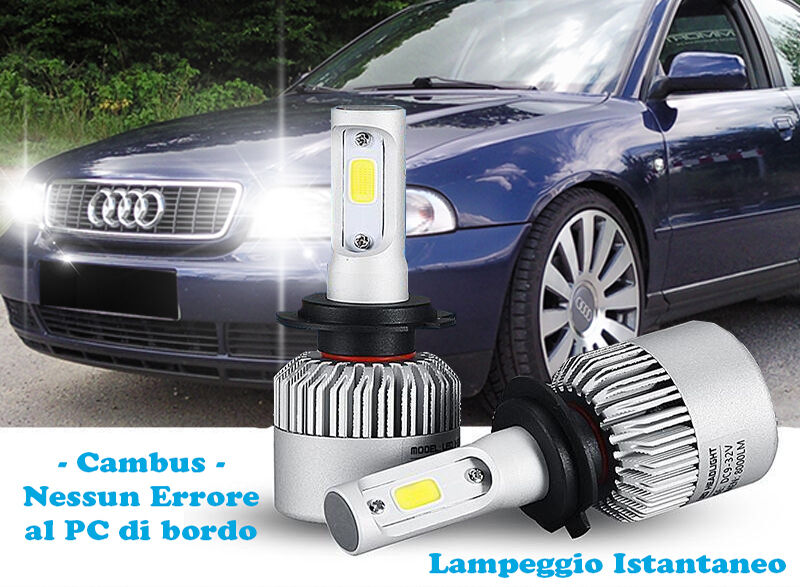 LAMPADE ABBAGLIANTI LED AUDI A4 B5 1994-2000 CANBUS LAMPEGGIO ISTANTANEO