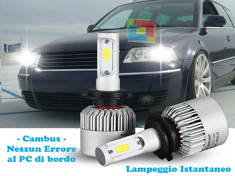 LAMPADE ANABBAGLIANTI LED VW PASSAT 3BG 00-05 LAMPEGGIO ISTANTANEO 6000K