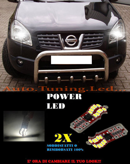 LUCI POSIZIONE NISSAN QASHQAI QASHQAI+2 CANBUS T10 BIANCO 20 LED SUPER QUALITA