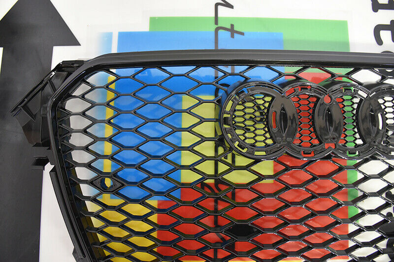 GRIGLIA ANTERIORE AUDI A4 B8 2012-2015 LIFT CALANDRA RS4 NIDO D&apos;APE NERA