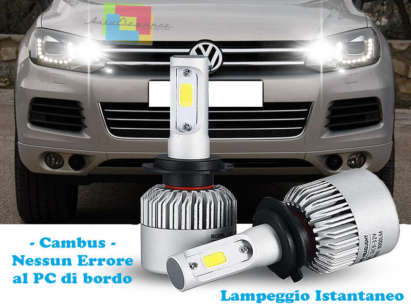 LED HIGH BEAM LAMPS VW TOUAREG 2010+ INSTANT FLASH 6000K CREE