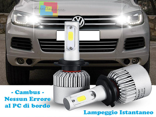 LAMPADE ABBAGLIANTI LED VW TOUAREG 2010+ LAMPEGGIO ISTANTANEO 6000K CREE