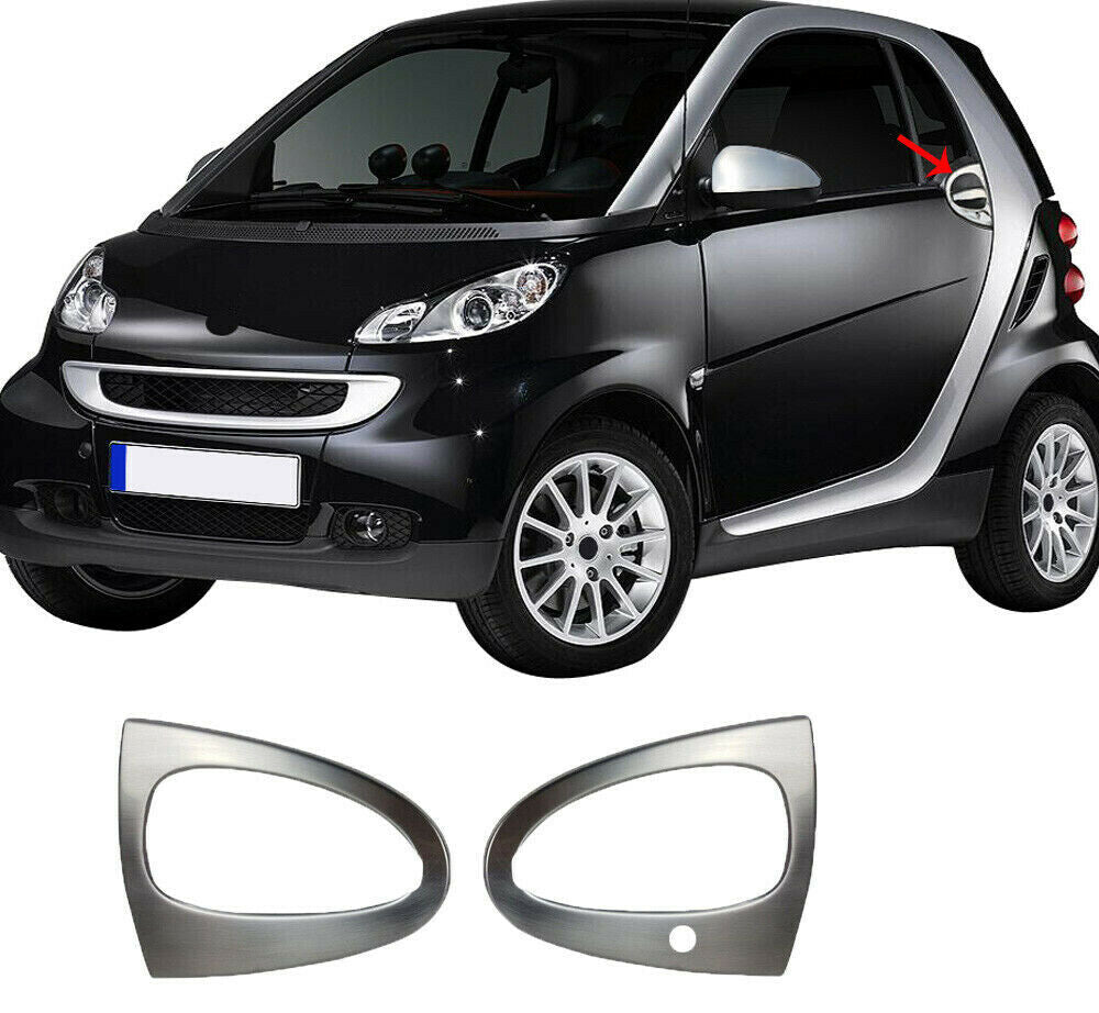 SMART FORTWO 451 2007-2014 CORNICE MODANATURA MANIGLIE CROMATE INOX ADESIVE 3M