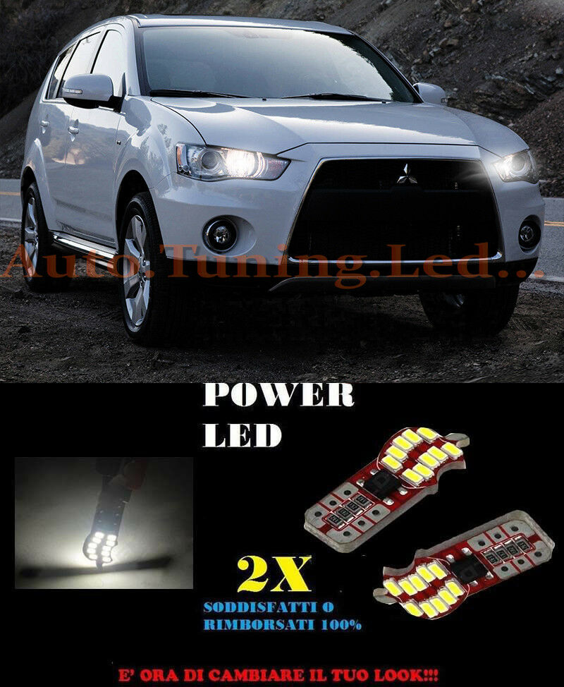 LUCI POSIZIONE MITSUBISHI OUTLANDER 2011+ CANBUS T10 BIANCO 20 LED SUPER QUALITA