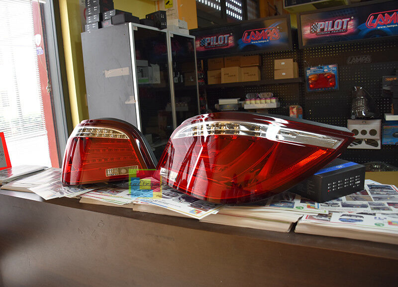 3D LED REAR LIGHTS FOR BMW 5 SERIES E60 2003-2007 RED LIGHTS LIGHTBAR .-