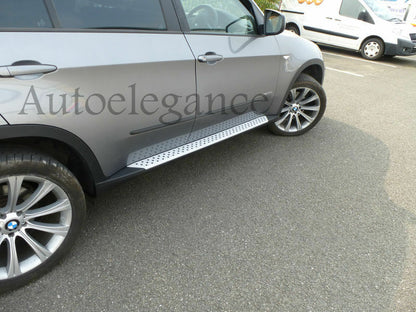NON-SLIP SIDE STEPS FOR BMW X5 E70 2007-2013 ALUMINUM SILLS