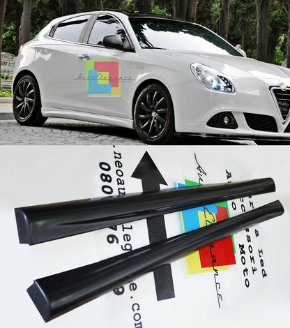 MINIGONNE LATERALI PER ALFA ROMEO GIULIETTA SOTTO PORTA SPORTIVE ABS / PLASTIC -