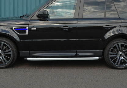 PEDANE LATERALI RANGE ROVER SPORT 2005-2013 SOTTO PORTA ANTISCIVOLO NERO .-..