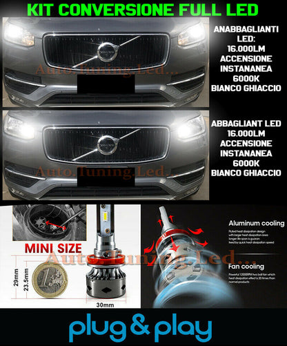 LAMPADE ANABBAGLIANTI + ABBAGLIANTI LED 16.000LM PER VOLVO XC90 II
